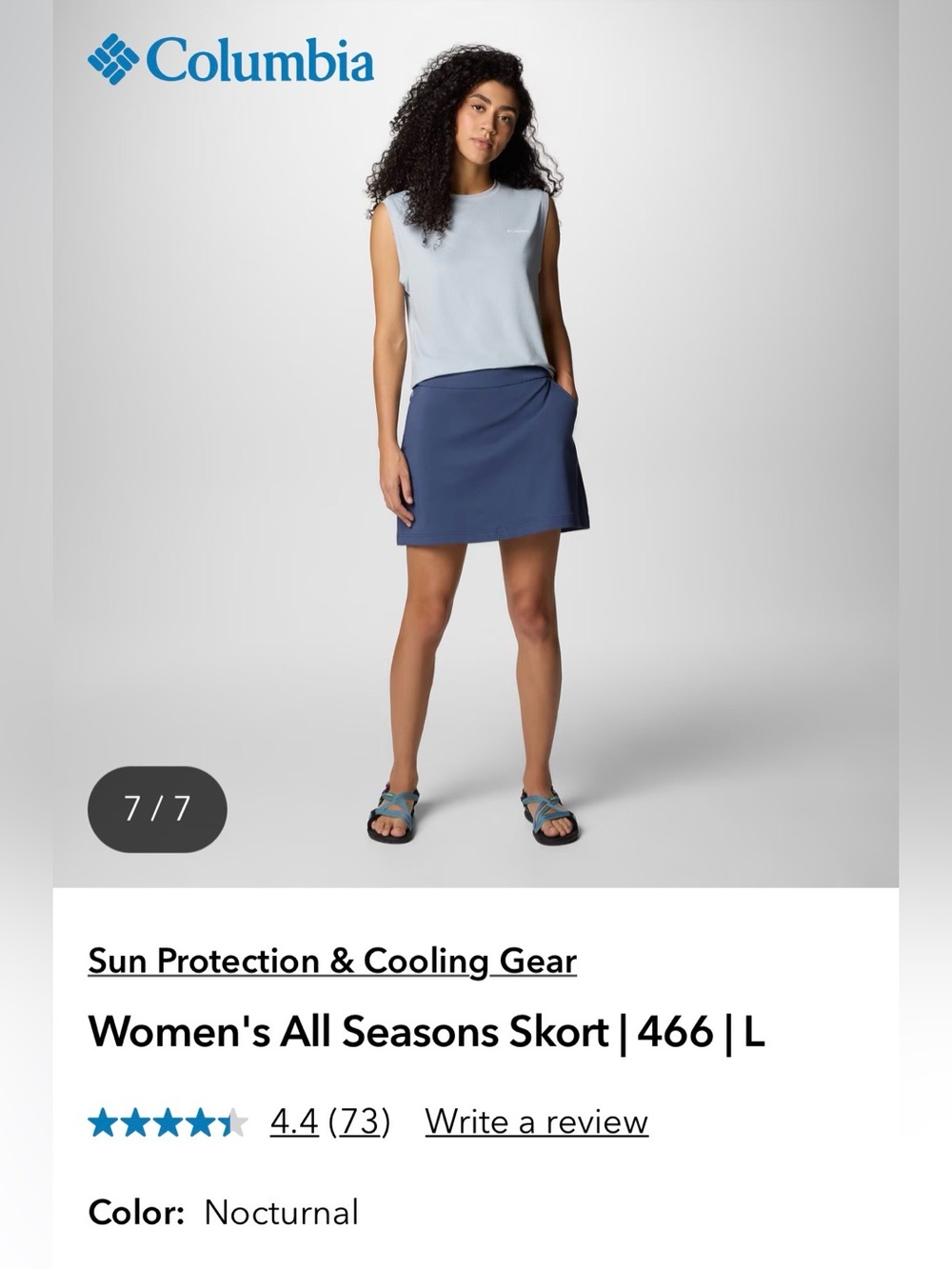 Columbia All Seasons Skort in Nocturnal Size XXL NWOT